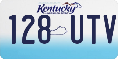 KY license plate 128UTV