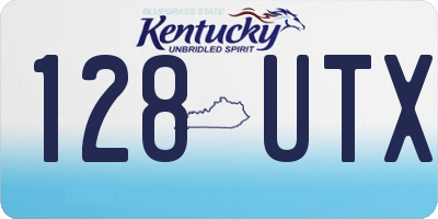 KY license plate 128UTX