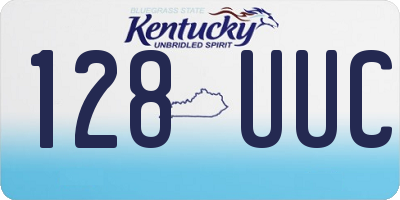 KY license plate 128UUC