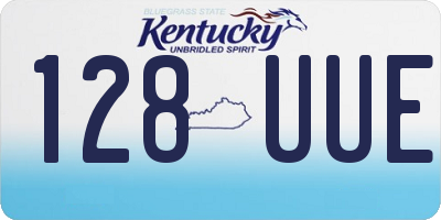 KY license plate 128UUE