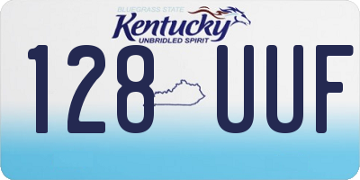 KY license plate 128UUF