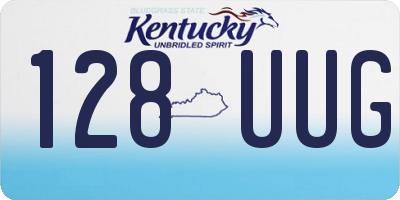 KY license plate 128UUG