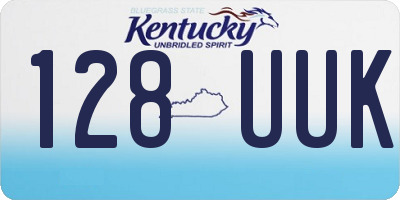 KY license plate 128UUK