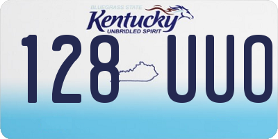KY license plate 128UUO