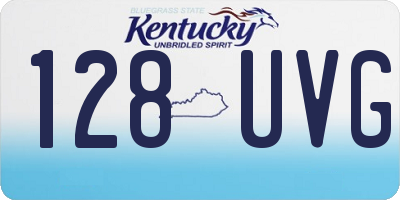 KY license plate 128UVG