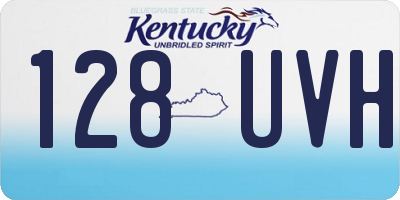 KY license plate 128UVH