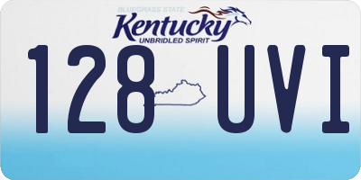 KY license plate 128UVI
