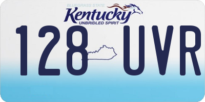 KY license plate 128UVR