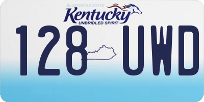 KY license plate 128UWD