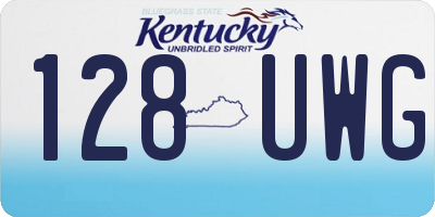KY license plate 128UWG