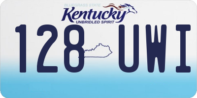 KY license plate 128UWI