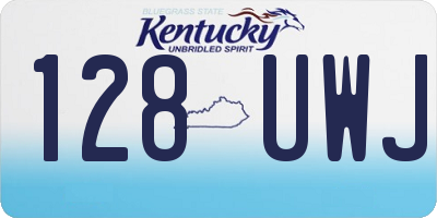 KY license plate 128UWJ