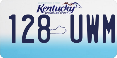 KY license plate 128UWM