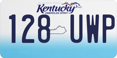 KY license plate 128UWP
