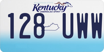 KY license plate 128UWW