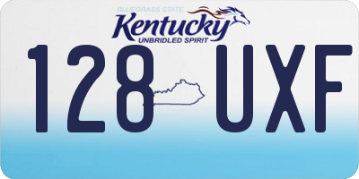 KY license plate 128UXF