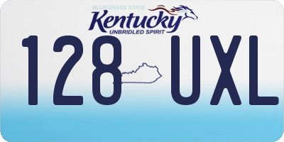 KY license plate 128UXL