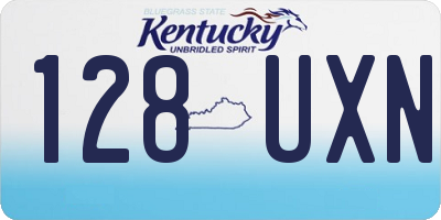 KY license plate 128UXN