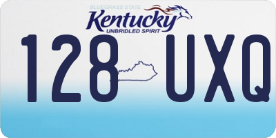 KY license plate 128UXQ