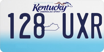 KY license plate 128UXR