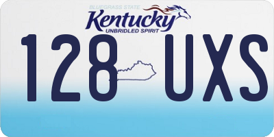 KY license plate 128UXS