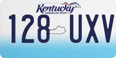 KY license plate 128UXV
