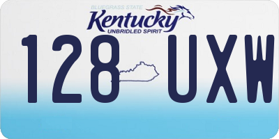 KY license plate 128UXW
