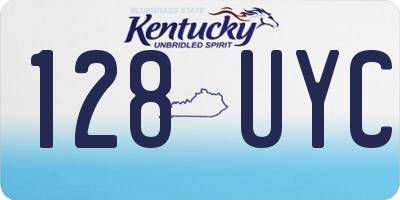 KY license plate 128UYC