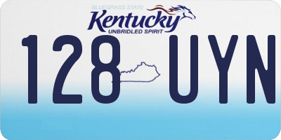 KY license plate 128UYN