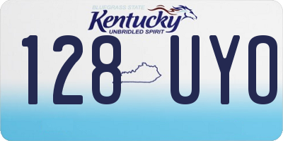 KY license plate 128UYO
