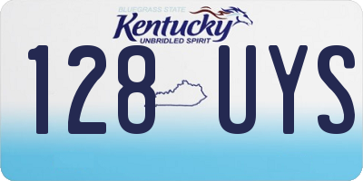 KY license plate 128UYS