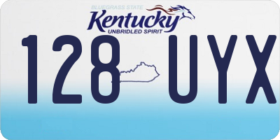 KY license plate 128UYX