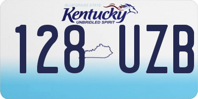 KY license plate 128UZB