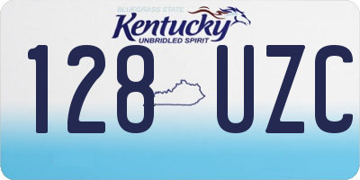 KY license plate 128UZC