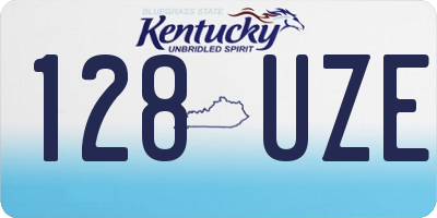 KY license plate 128UZE