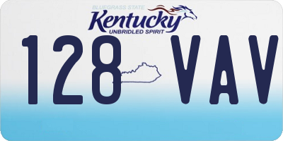 KY license plate 128VAV