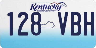KY license plate 128VBH