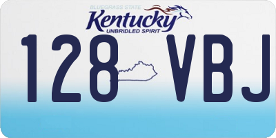 KY license plate 128VBJ