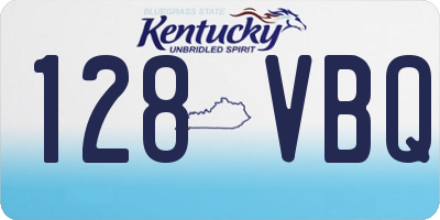 KY license plate 128VBQ