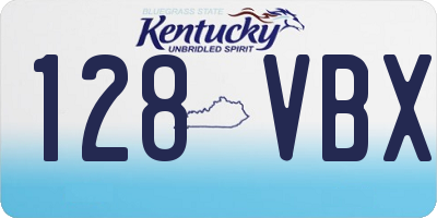 KY license plate 128VBX