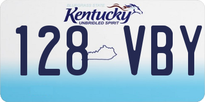 KY license plate 128VBY
