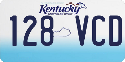 KY license plate 128VCD