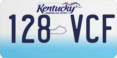KY license plate 128VCF