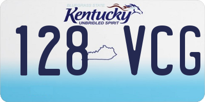 KY license plate 128VCG