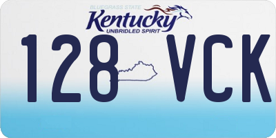 KY license plate 128VCK