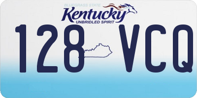 KY license plate 128VCQ