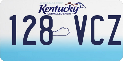 KY license plate 128VCZ