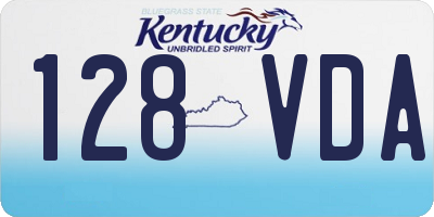 KY license plate 128VDA
