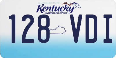 KY license plate 128VDI