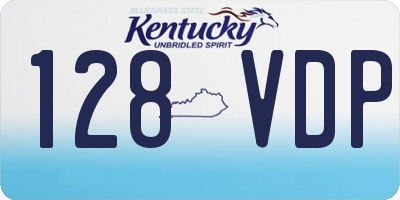 KY license plate 128VDP